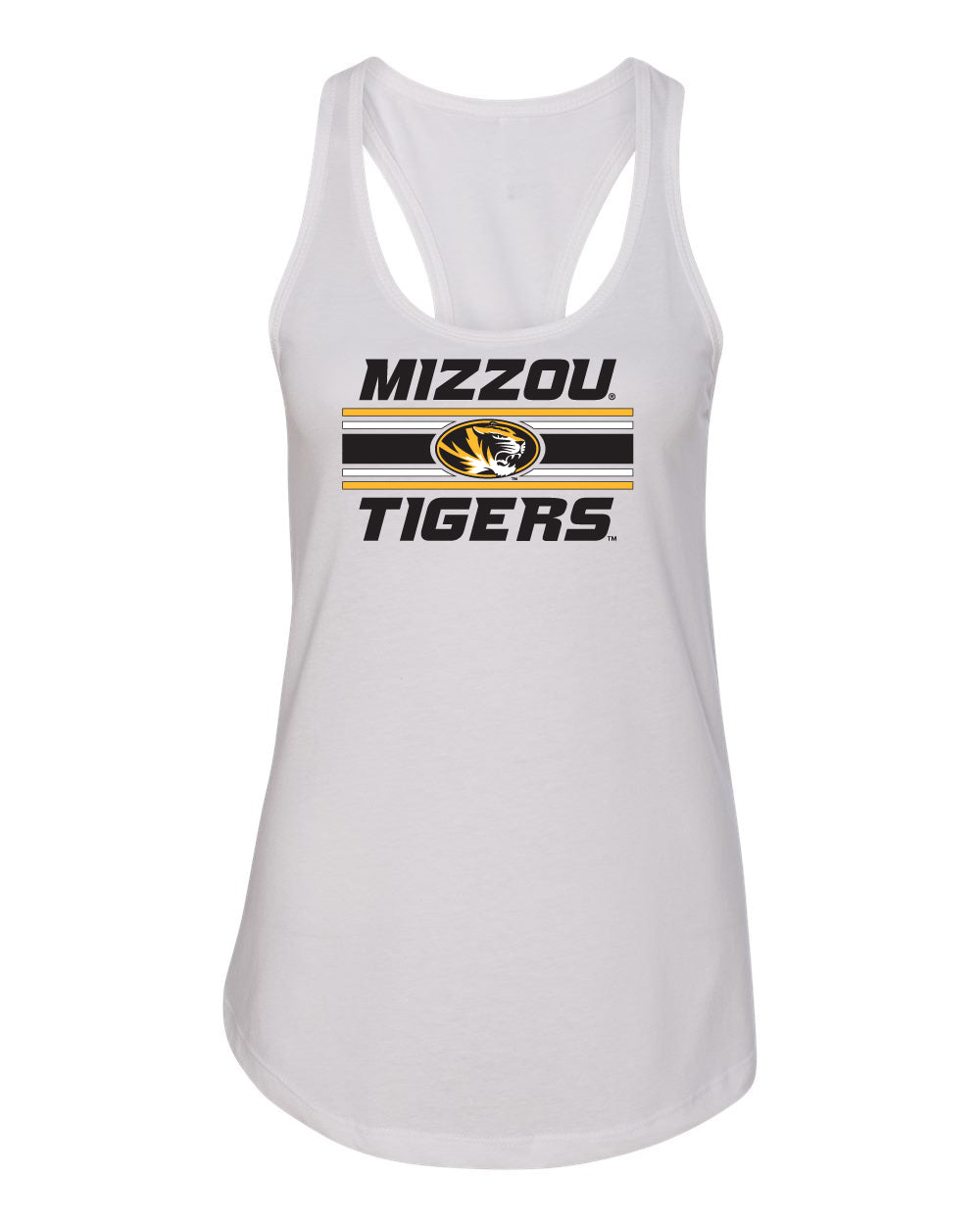 Women's Missouri Tigers Tank Top - Horiz Stripe Mizzou Tigers