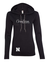 Women's Nebraska Cornhuskers CornBorn Script "huskers love red" Long Sleeve Hoody
