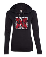 Women's Nebraska Cornhuskers Football "TRADITION PRIDE SACRIFICE" Long Sleeve Hoody