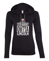 Women's Nebraska Cornhuskers Blackshirts "STRAIGHT OUTTA LINCOLN" Long Sleeve Hoody