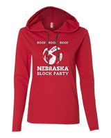 Women's Nebraska Huskers Volleyball ROOF ROOF ROOF Long Sleeve Hoody