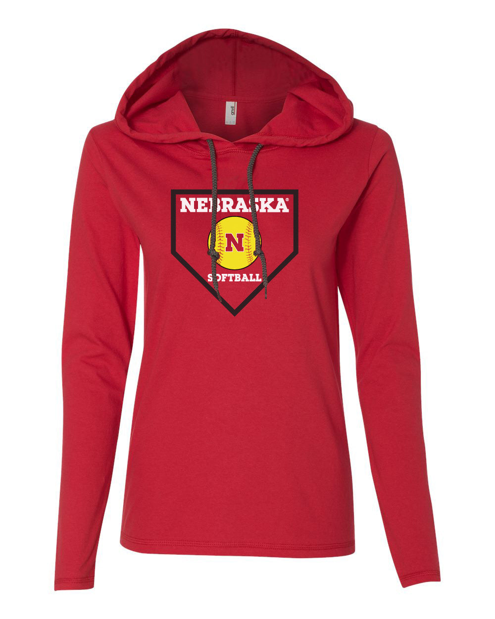 Women's Nebraska Huskers Softball Home Plate Long Sleeve Hoody