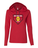 Women's Nebraska Huskers Softball Home Plate Long Sleeve Hoody