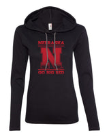 Women's "Nebraska N GO BIG RED" Long Sleeve Hoody
