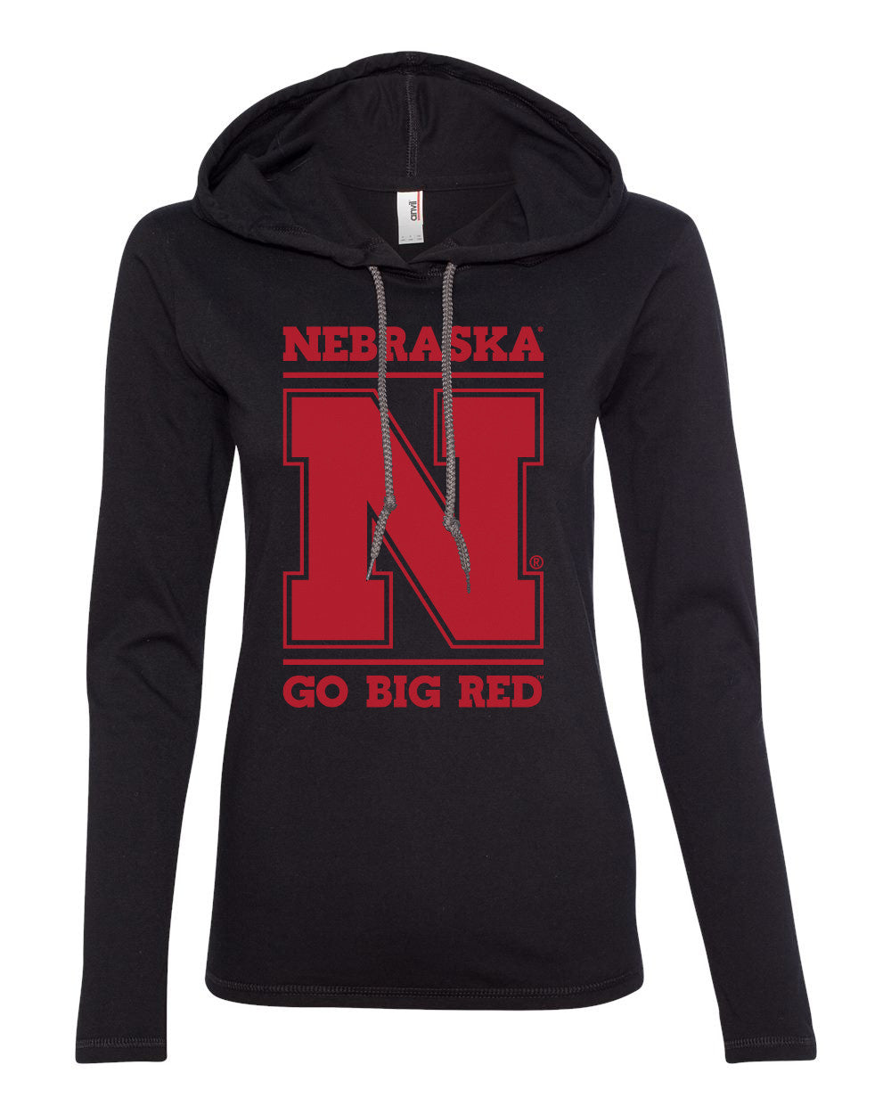 Women's Nebraska Cornhuskers "Nebraska N GO BIG RED" Long Sleeve Hoody