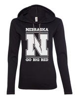 Women's Nebraska Cornhuskers "Nebraska N GO BIG RED" Long Sleeve Hoody
