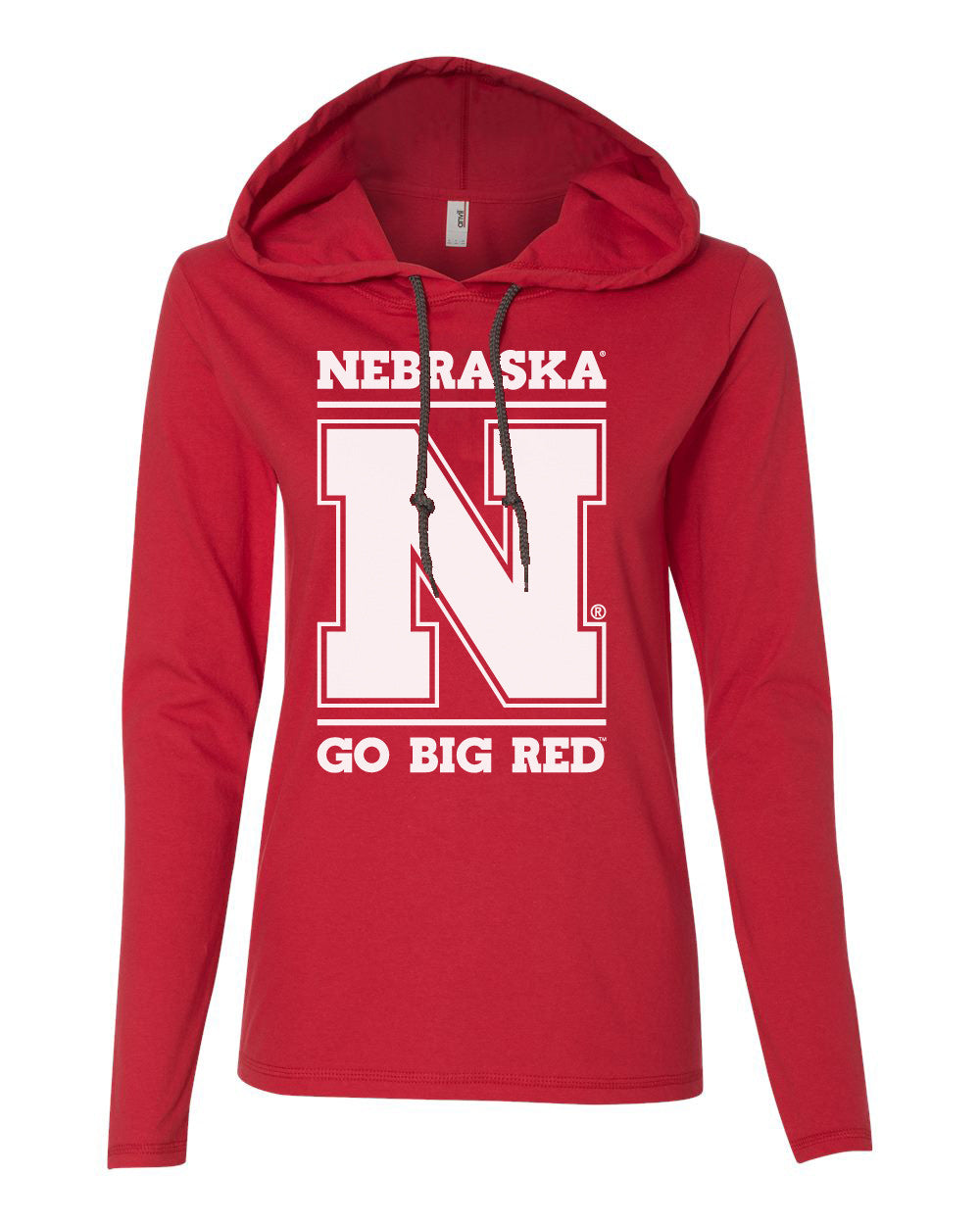 Women's Nebraska Cornhuskers "Nebraska N GO BIG RED" Long Sleeve Hoody
