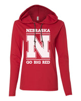 Women's Nebraska Cornhuskers "Nebraska N GO BIG RED" Long Sleeve Hoody