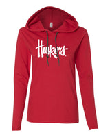 Women's Nebraska Cornhuskers Legacy Script "Huskers" Long Sleeve Hoody