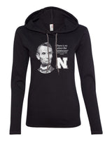 Women's Abe Lincoln "No place like NEBRASKA" Huskers Long Sleeve Hoody