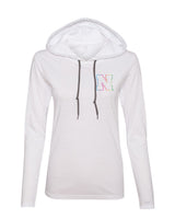 Women's Nebraska Rainbow Outline N Long Sleeve Hoody