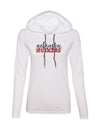 Women's Nebraska Huskers Long Sleeve Hooded Tee Shirt - Script Nebraska Block Huskers