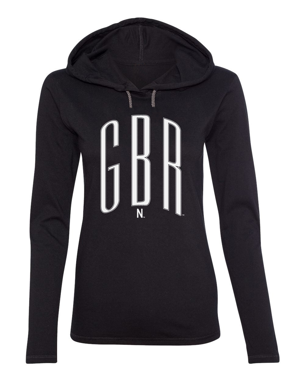 Women's Nebraska Huskers Long Sleeve Hooded Tee Shirt - White GBR