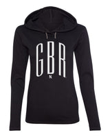 Women's Nebraska Huskers Long Sleeve Hooded Tee Shirt - White GBR