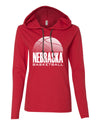 Women's Nebraska Huskers Long Sleeve Hooded Tee Shirt - Nebraska Basketball