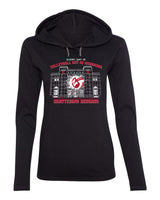 Women's Nebraska Huskers Long Sleeve Hooded Tee Shirt - Volleyball Day in Nebraska