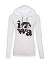 Women's Iowa Hawkeyes Long Sleeve Hooded Tee Shirt - Iowa Stacked