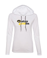 Women's Iowa Hawkeyes Long Sleeve Hooded Tee Shirt - Stay Golden
