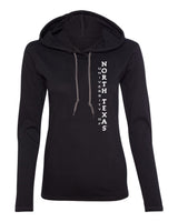 Women's North Texas Mean Green Long Sleeve Hooded Tee Shirt - Vert University of North Texas