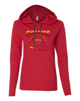 Women's Iowa State Cyclones Long Sleeve Hooded Tee Shirt - ISU Cyclones Football Helmet