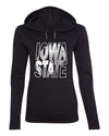 Women's Iowa State Cyclones Long Sleeve Hooded Tee Shirt - Iowa State Football Image
