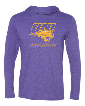 Women's Northern Iowa Panthers Long Sleeve Hooded Tee Shirt - UNI Power Logo