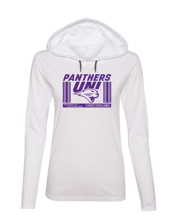 Women's Northern Iowa Panthers Long Sleeve Hooded Tee Shirt - UNI Expect Excellence
