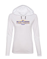 Women's Northern Iowa Panthers Long Sleeve Hooded Tee Shirt - Striped UNI Panthers Football Laces