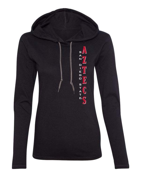 Women's San Diego State Aztecs Long Sleeve Hooded Tee Shirt - Vert SDSU Aztecs