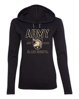 Women's Army Black Knights Long Sleeve Hooded Tee Shirt - Army West Point Established 1802