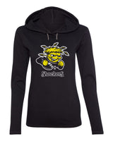 Women's Wichita State Shockers Long Sleeve Hooded Tee Shirt - Wu Shock Shockers