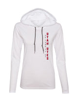 Women's Utah Utes Long Sleeve Hooded Tee Shirt - Vertical Utah Utes