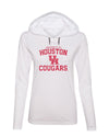 Women's Houston Cougars Long Sleeve Hooded Tee Shirt - University of Houston UH Cougars Arch