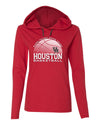 Women's Houston Cougars Long Sleeve Hooded Tee Shirt - Houston Cougars Basketball Coogs House