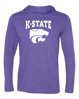 Women's K-State Wildcats Long Sleeve Hooded Tee Shirt - K-State Powercat