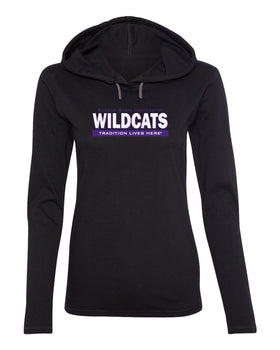 Women's K-State Wildcats Long Sleeve Hooded Tee Shirt - Wildcats Tradition Lives Here