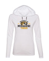 Women's Missouri Tigers Long Sleeve Hooded Tee Shirt - University of Missouri Est 1839