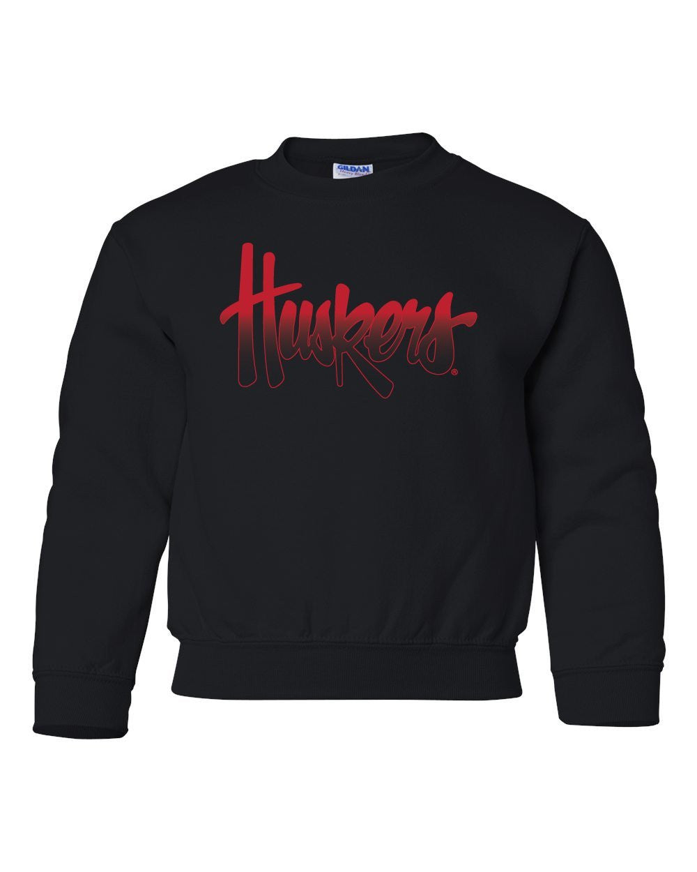 Nebraska Cornhuskers Legacy Script "Huskers" Youth Crewneck Sweatshirt
