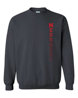 Nebraska Cornhuskers Vertical "NEBRASKA" Crewneck Sweatshirt