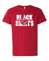 Women's Nebraska Cornhuskers Football BLACKSHIRTS on Red Premium Tri-Blend Tee Shirt