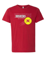 Women's Nebraska Huskers x 3 Softball Premium Tri-Blend Tee Shirt