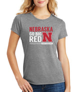 Women's Nebraska Cornhuskers "Expect Excellence" Premium Tri-Blend Tee Shirt