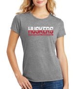 Women's Nebraska Cornhuskers ½ & ½ "HUSKERS" Premium Tri-Blend Tee Shirt