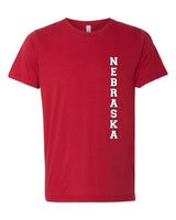 Women's Vertical "NEBRASKA" Premium Tri-Blend Tee Shirt