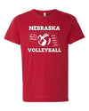 Women's Nebraska Volleyball 5-Time National Champions Premium Tri-Blend Tee Shirt