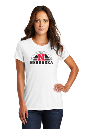 Women's Nebraska Huskers Premium Tri-Blend Tee Shirt - No Place Like Nebraska