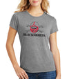 Women's Nebraska Huskers Tee Shirt Premium Tri-Blend - Blackshirts Logo