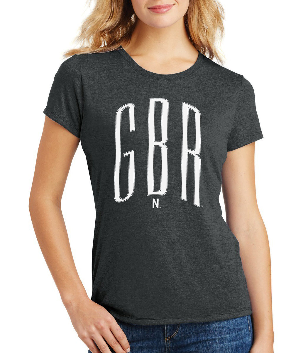 Women's Nebraska Huskers Premium Tri-Blend Tee Shirt - White GBR