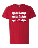 Women's Nebraska Huskers Premium Tri-Blend Tee Shirt - "nebraska" x 3