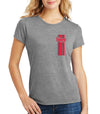 Women's Nebraska Huskers Premium Tri-Blend Tee Shirt - Vertical Stripe Script Huskers
